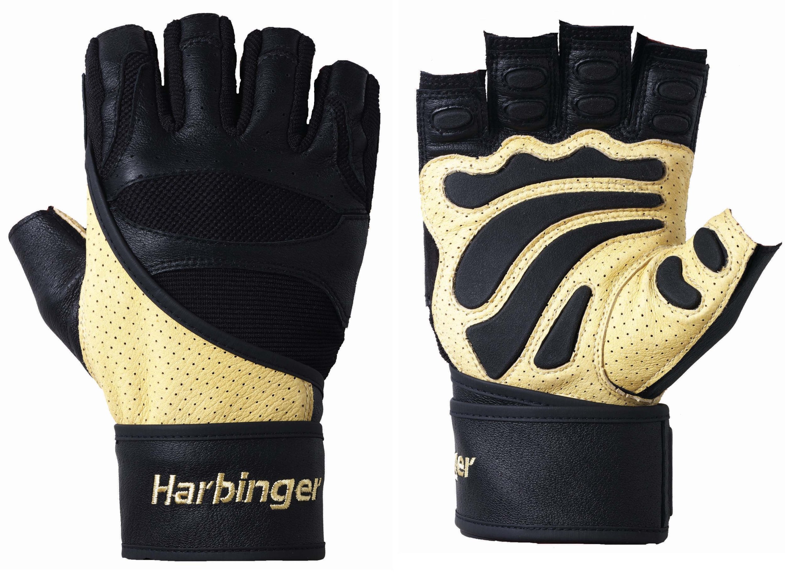 Harbinger 1205 Big Grip II WristWrap Weight Lifting Gloves