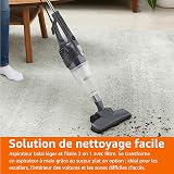 Amazon Basics Aspirateur balai, appareil 2 en 1 avec câble, moteur ECO, filtre Remplaçable, léger, Noir - 4