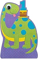 Vista 3 de American Greetings Tarjeta de primer cumpleaños para niño (dinosaurio)