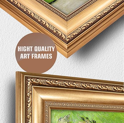 Miniatura 299 de A&T ARTWORK The Starry Night de Vincent Van Gogh. Tamaño del marco: 36 x 30 pulgadas, tamaño de la imagen: 30 x 24 pulgadas, reproducciones clásicas