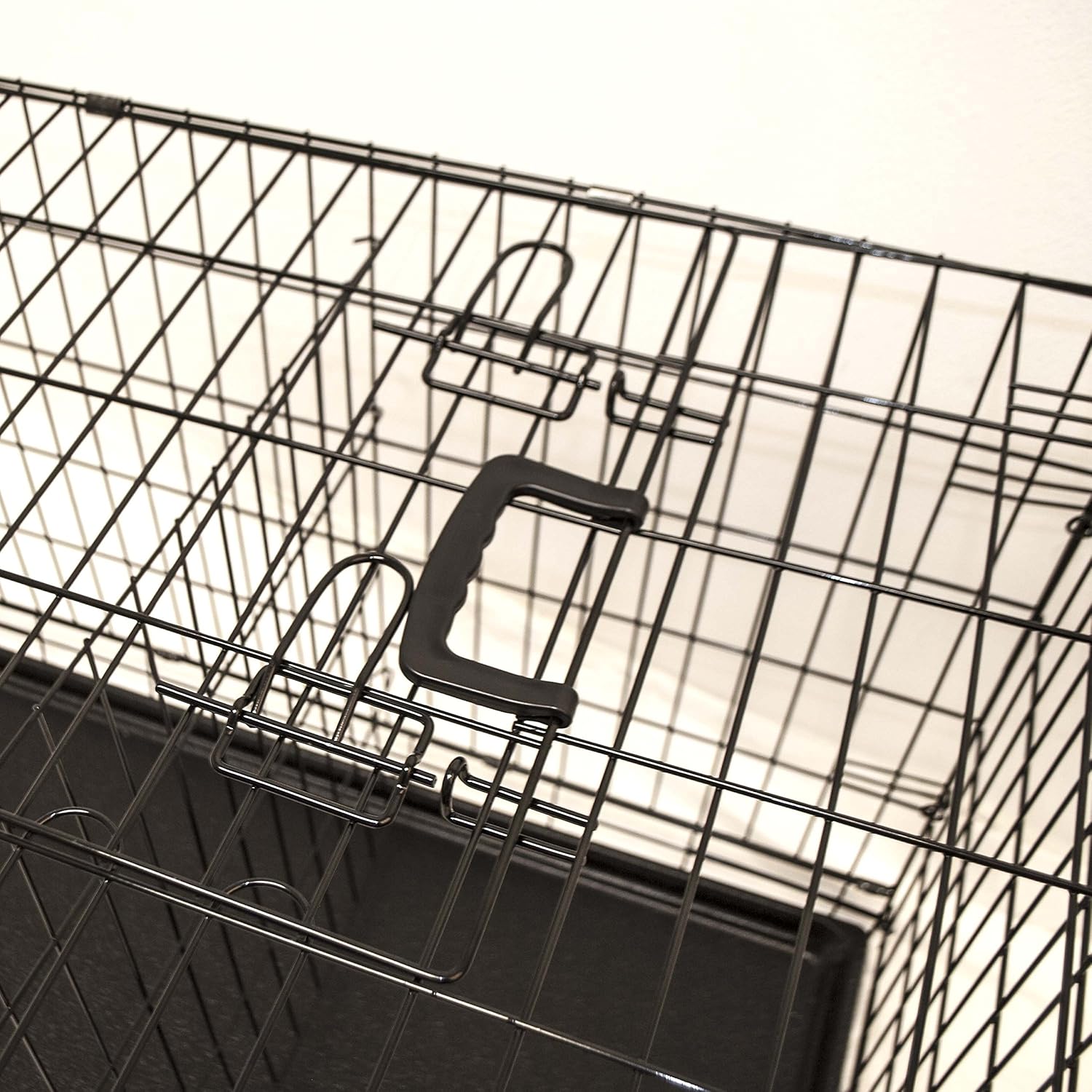 ALEKO 3 Door Dog Cat Crate Cage Kennel with Abs Tray and Divider, 36" L : Pet Supplies