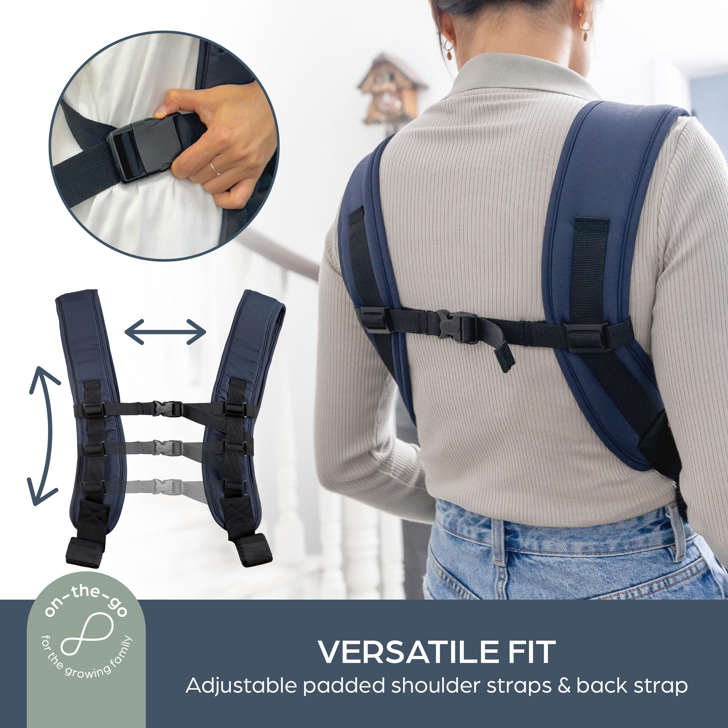 Dreambaby On-The-Move 3-in-1 Baby Carrier, Facing in, Facing Out, Backpack Carry -Lightweight - Image 4