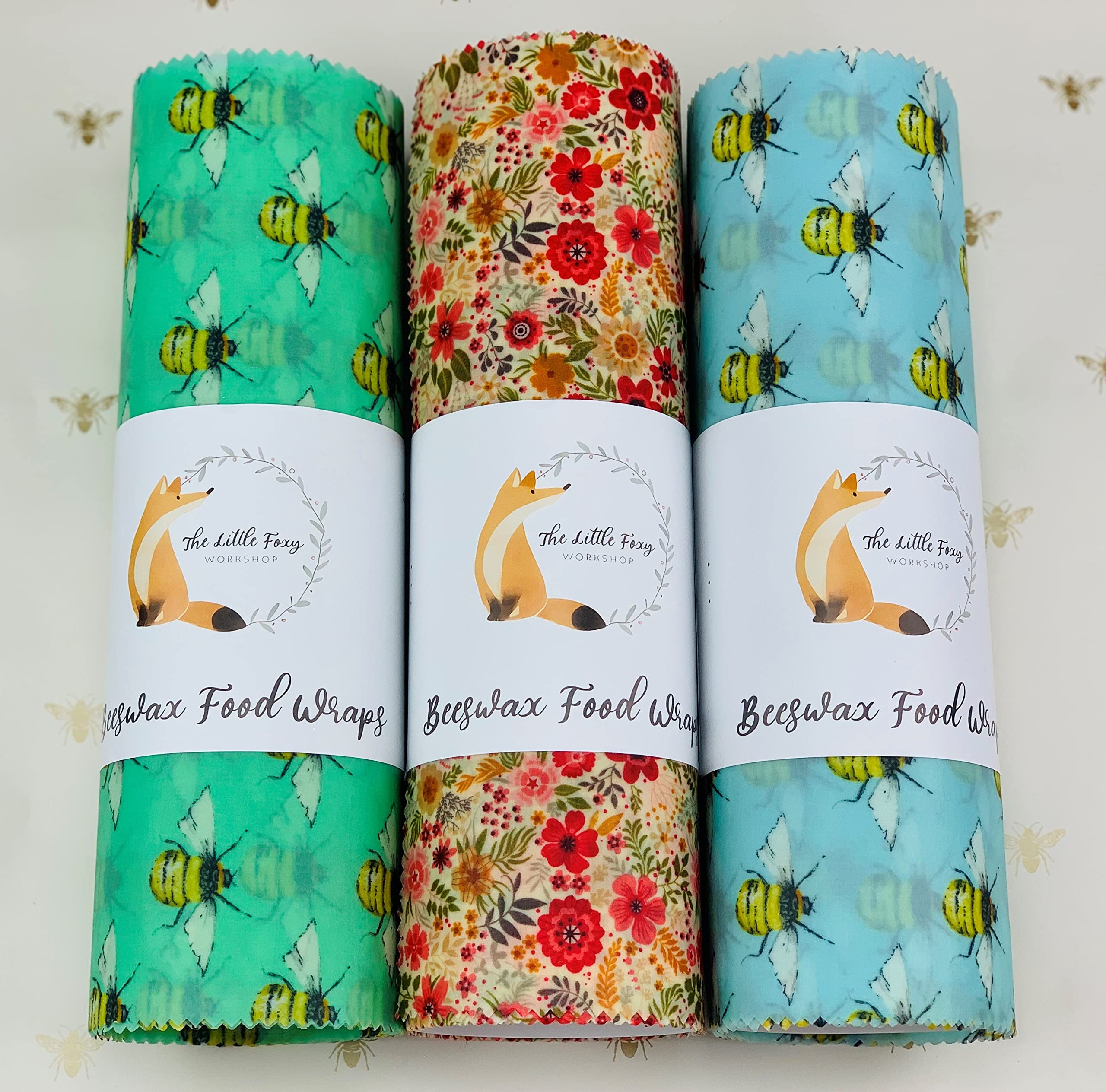 Natural Reusable Beeswax Food Wrap - One Food wrap 0.90x0.30 metre