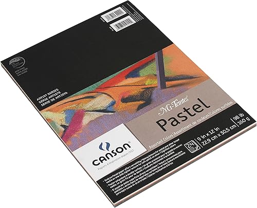 Miniatura 2 de Canson Artist Series Mi-Teintes - Papel pastel, colores surtidos, bloc plegable, 9 x 12 pulgadas, 24 hojas (98 libras160g) - Papel de artista para
