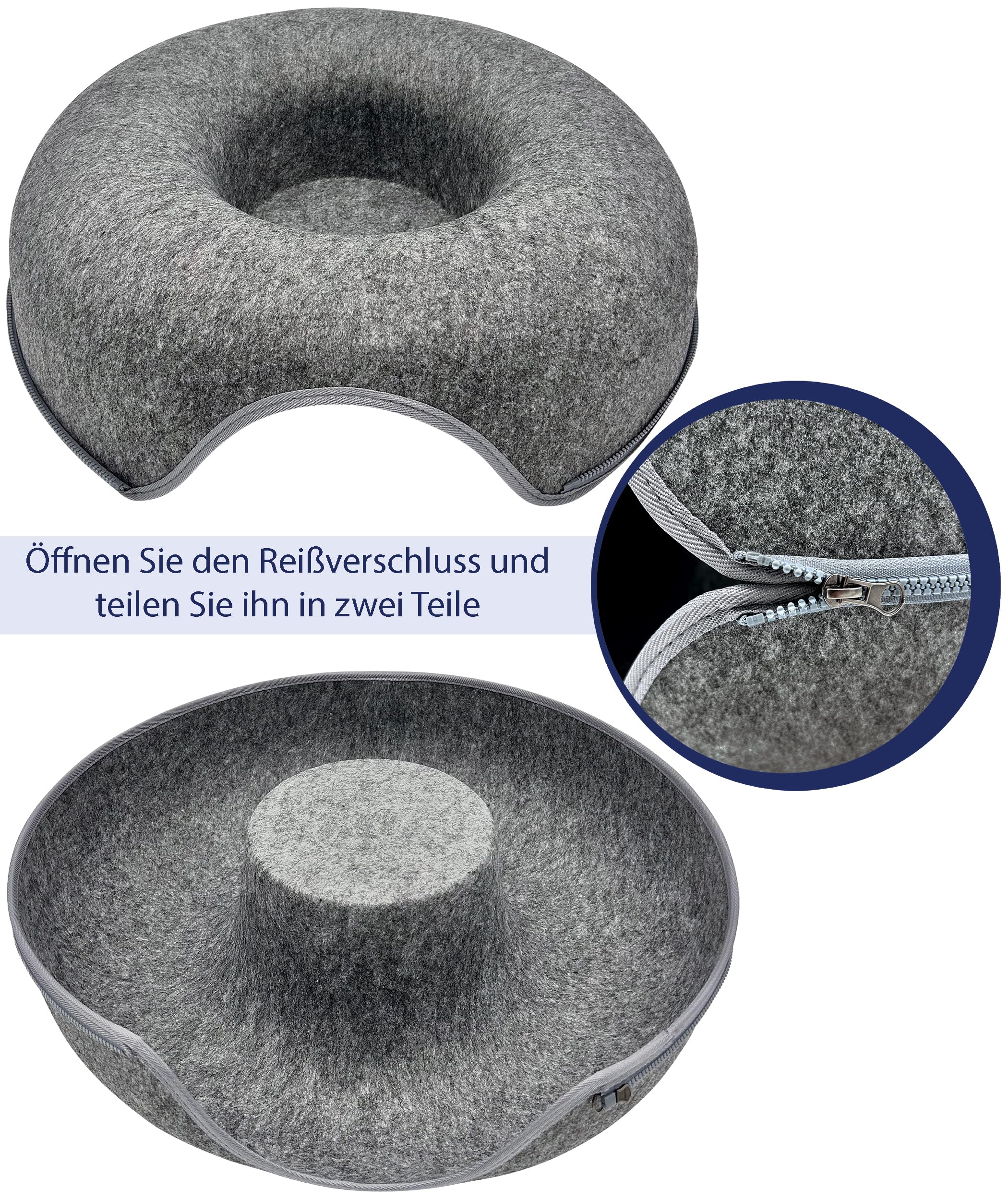 Tunnel Pour Chat En Feutre | Lit Rond | Grotte Tunnel Pour Chat