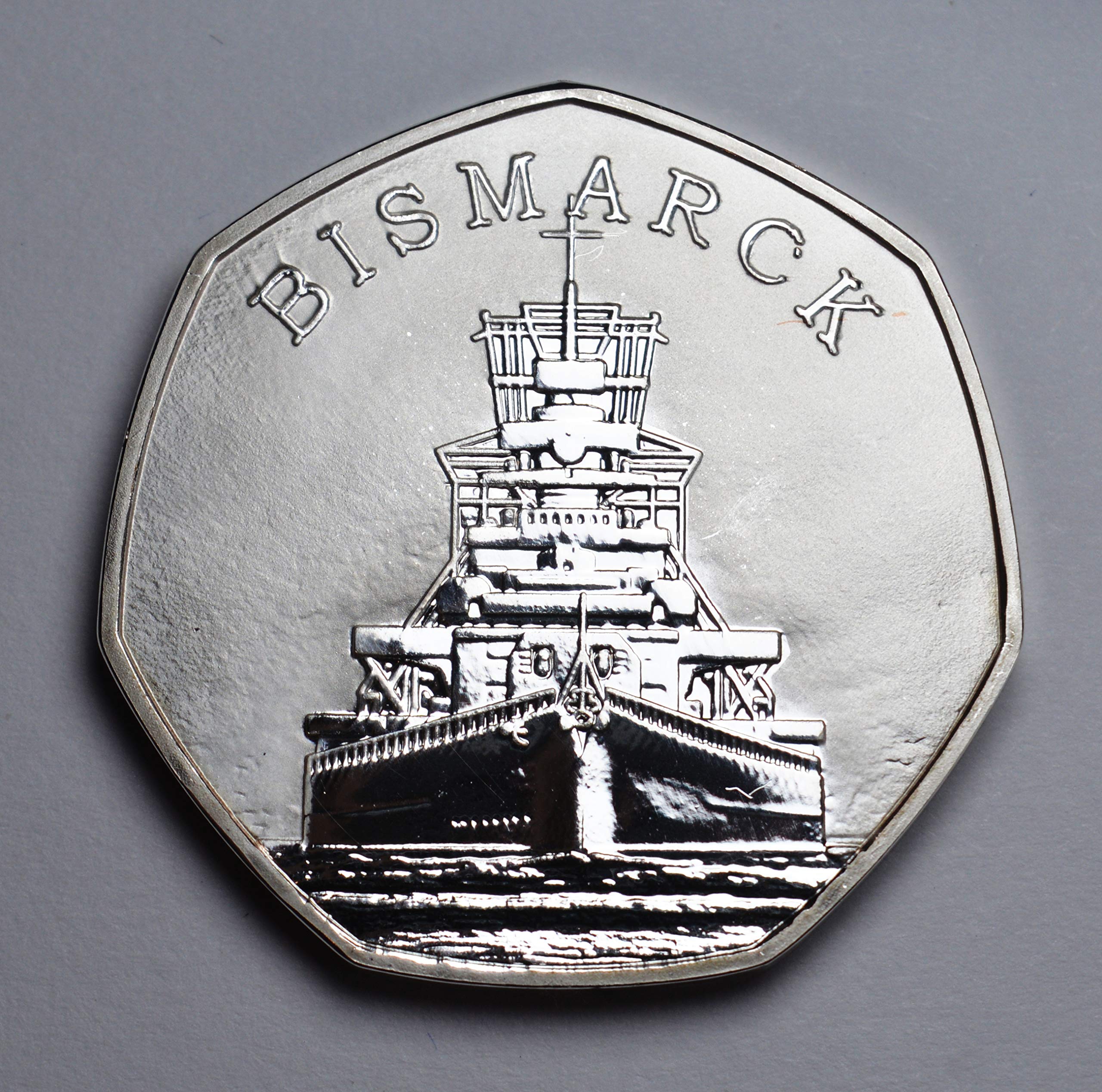 The Commemorative Coin Company German Battleship BISMARCK Silver Commemorative. Pursuit & Sinking, WW2, Royal Navy, Warship, 1941