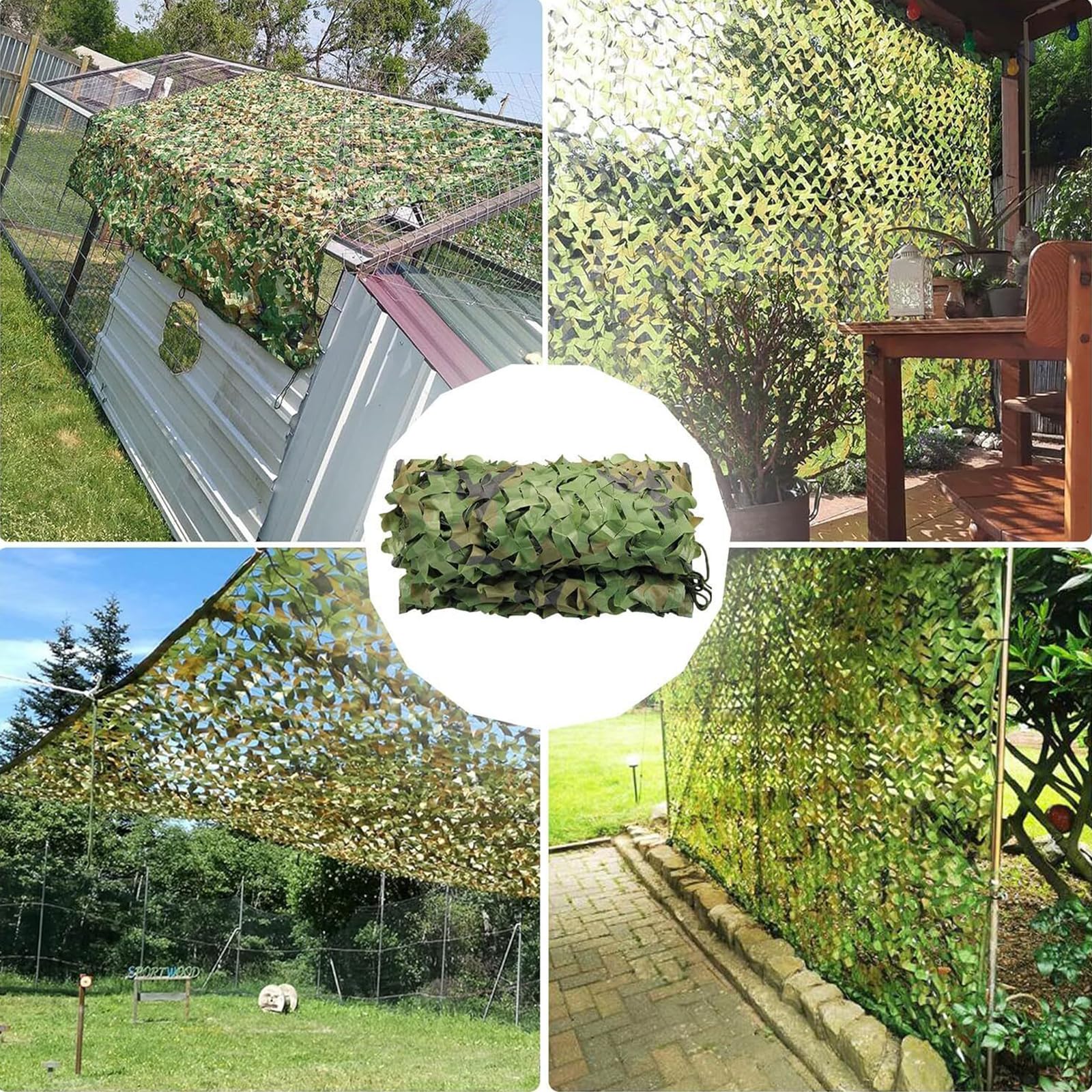 Tarnnetz Camouflage Netz Jagd,Outdoor Armee Militär Tarn Dekorationen für Gartenzaun,Woodland,Wildcampen,Waldlandschaft,Autodeckung,Sonnenschutz Camping Sichtschutz Netz