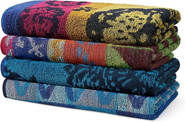 Ben Kaufman Terry Beach & Pool Towel - Large Cotton Towels for Pool, Beach, Bath, Gym & More - Soft, Absorbent & Oversized Beach Towel Bundle - Multipack with Assorted Colors - 30” x 60” (4-Pack)