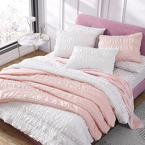 Miniatura 3 de Betsey Johnson - Juego de edredón individual, ropa de cama ligera con funda a juego, decoración del hogar para todas las estaciones (blanco de