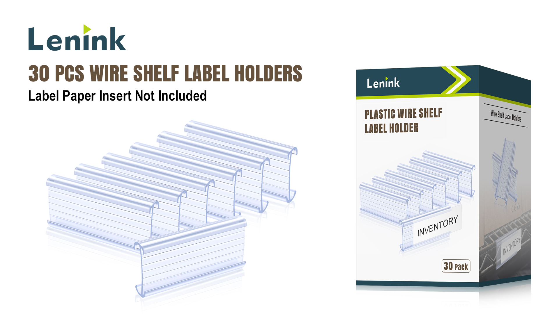 Amazon.com : Lenink 30Pcs Wire Shelf Label Holders,Plastic Wire