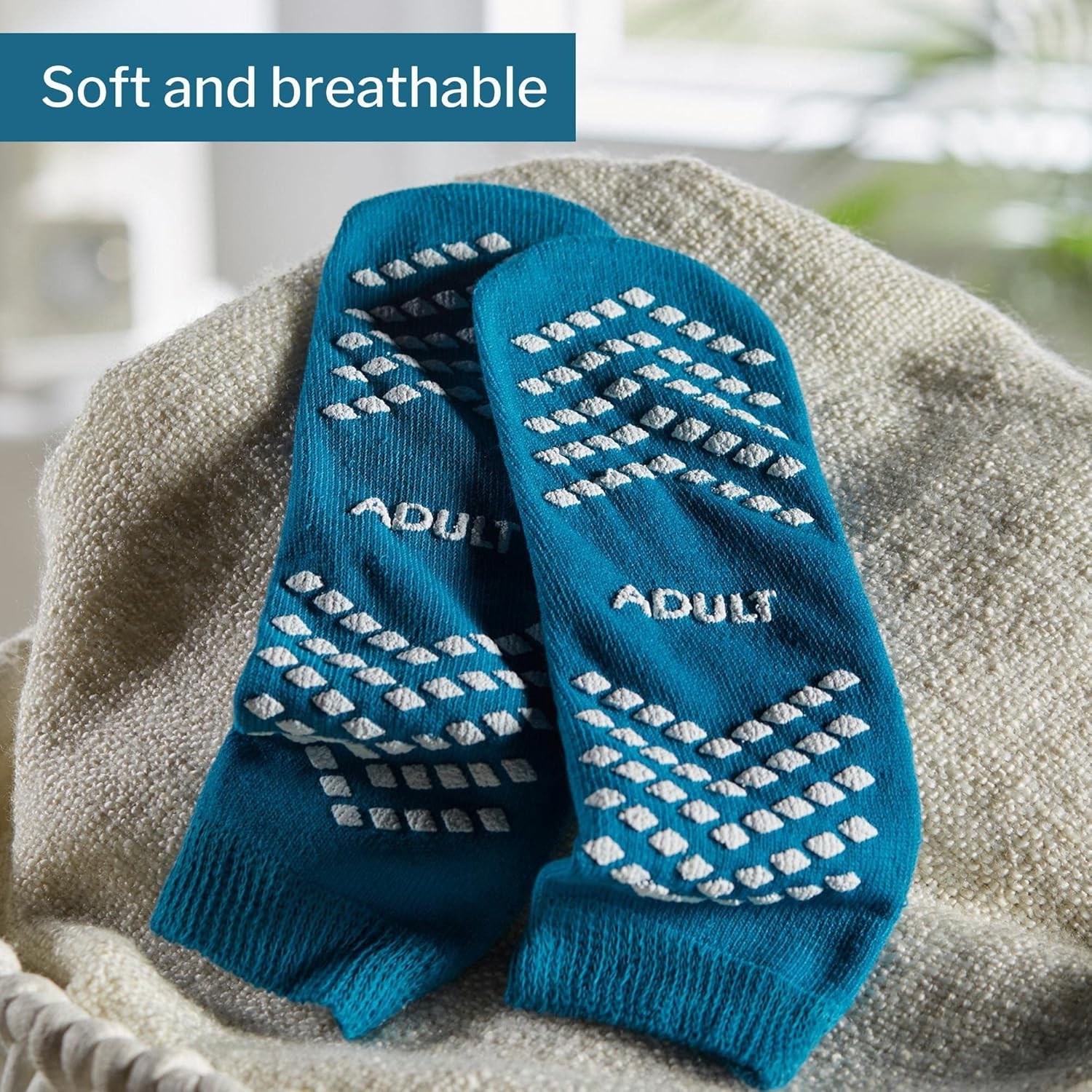 McKesson Unisex Non-skid Slipper Socks : Clothing, Shoes & Jewelry