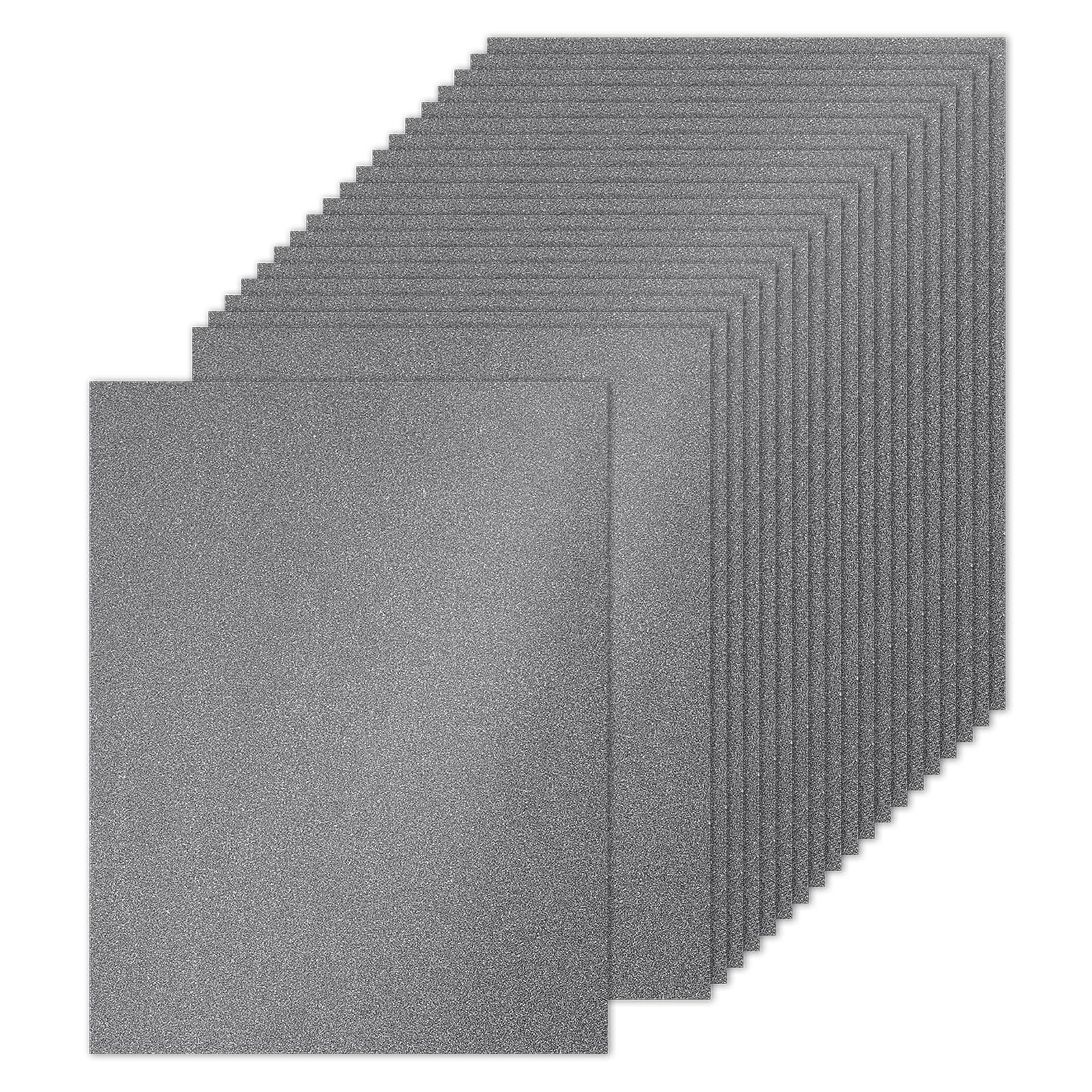 PATIKIL 20 Sheets Grey Glitter Cardstock 8.5 x 11 in