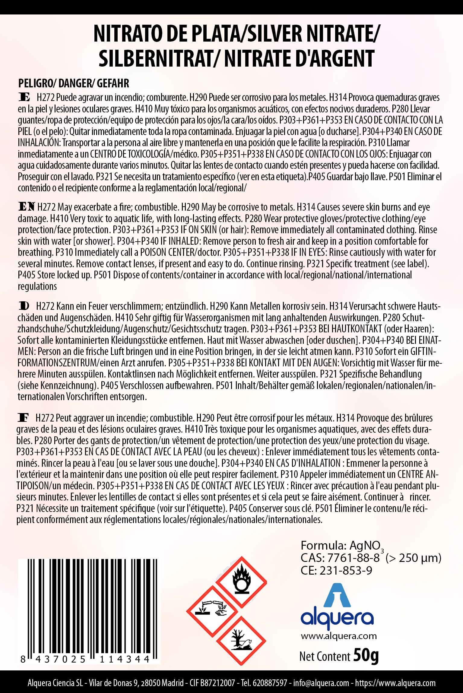 Nitrate d'argent (50g)