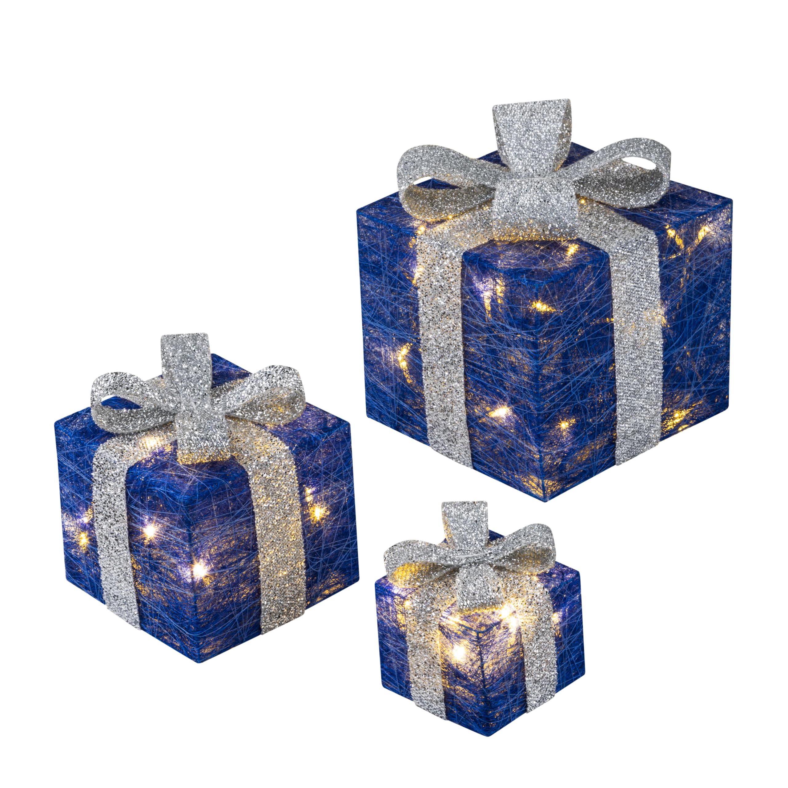 Bambelaa! 3er Led Deko Geschenke Weihnachten Leucht Boxen Timer Weihnachts Dekoration Weihnachtsdeko Beleuchtet Deko Küche, Haushalt & Wohnen