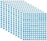 1680 Pieces 0.5 Inch Circle-Backed Letter Stickers, 10 Sheets Alphabet and Number Stickers with Cute Designs, Vinyl Stickers for DIY Cards, Item Labeling, Bullet Journaling, Scrapbooking - Candy