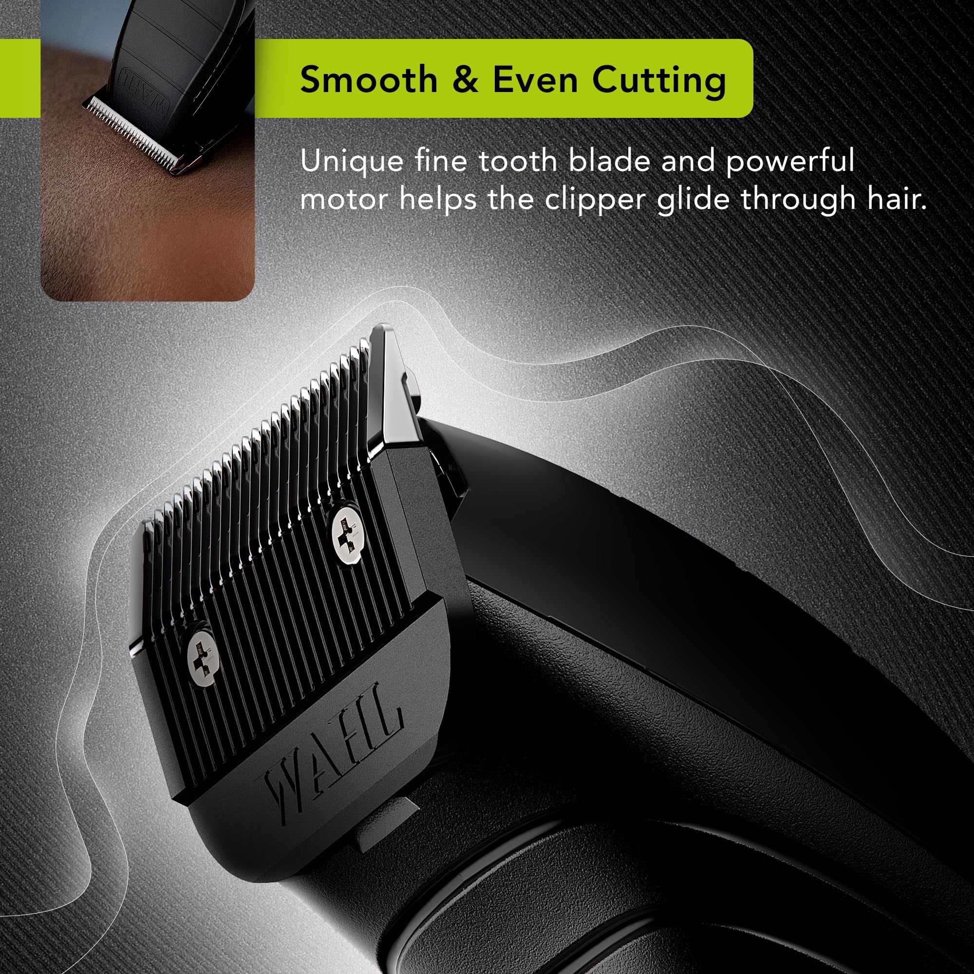 WAHL Cordless Close Cut - Precyzyjne Strzyżenie Włosów (0,3 mm), Ładowanie przez USB, 120 Minut Pracy, Zestaw do Pielęgnacji dla Mężczyzn, Czarna