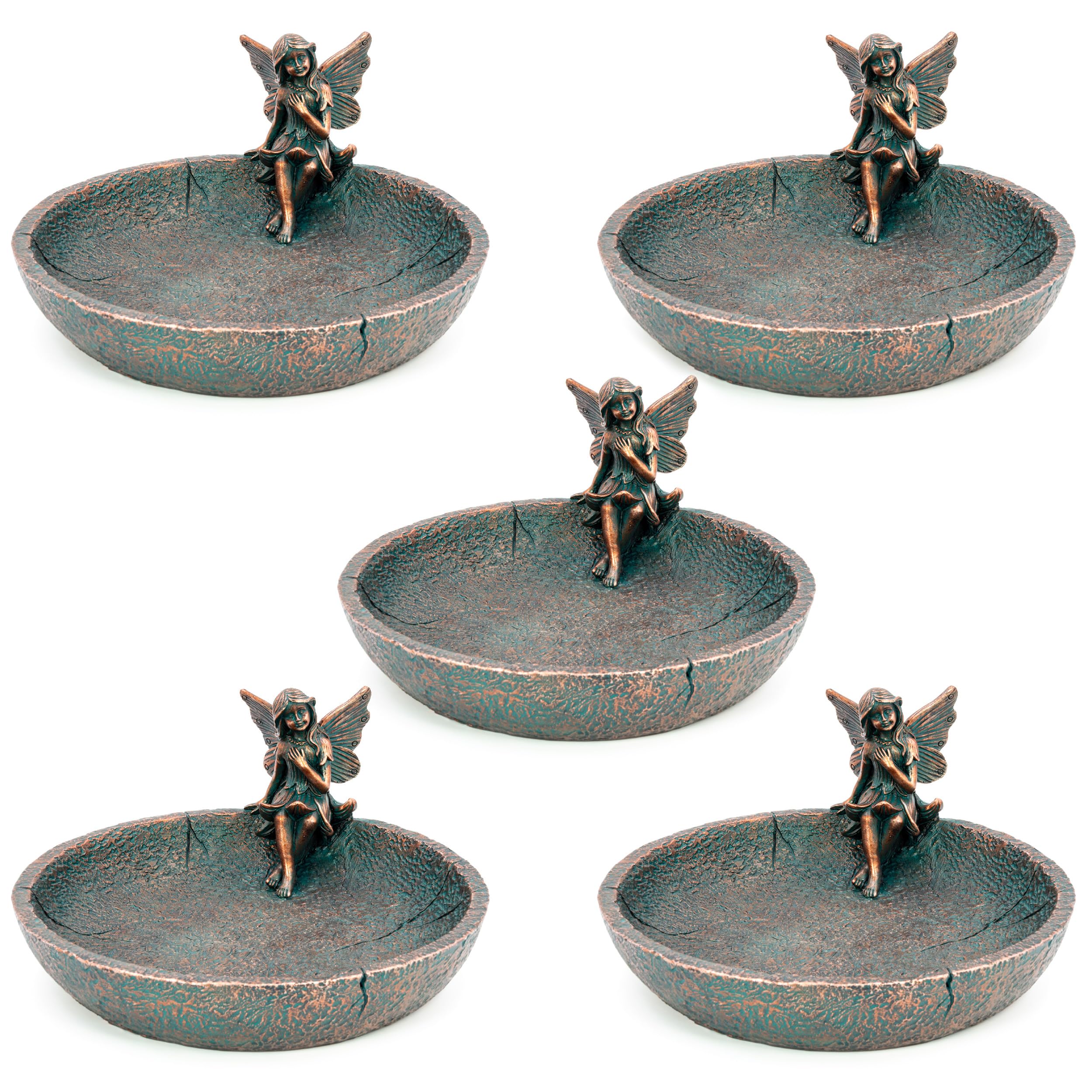 Juego de 5 bebederos para pájaros pequeños, bebedero para insectos para jardín, decoración para balcón, baño para pájaros, jardín y balcón