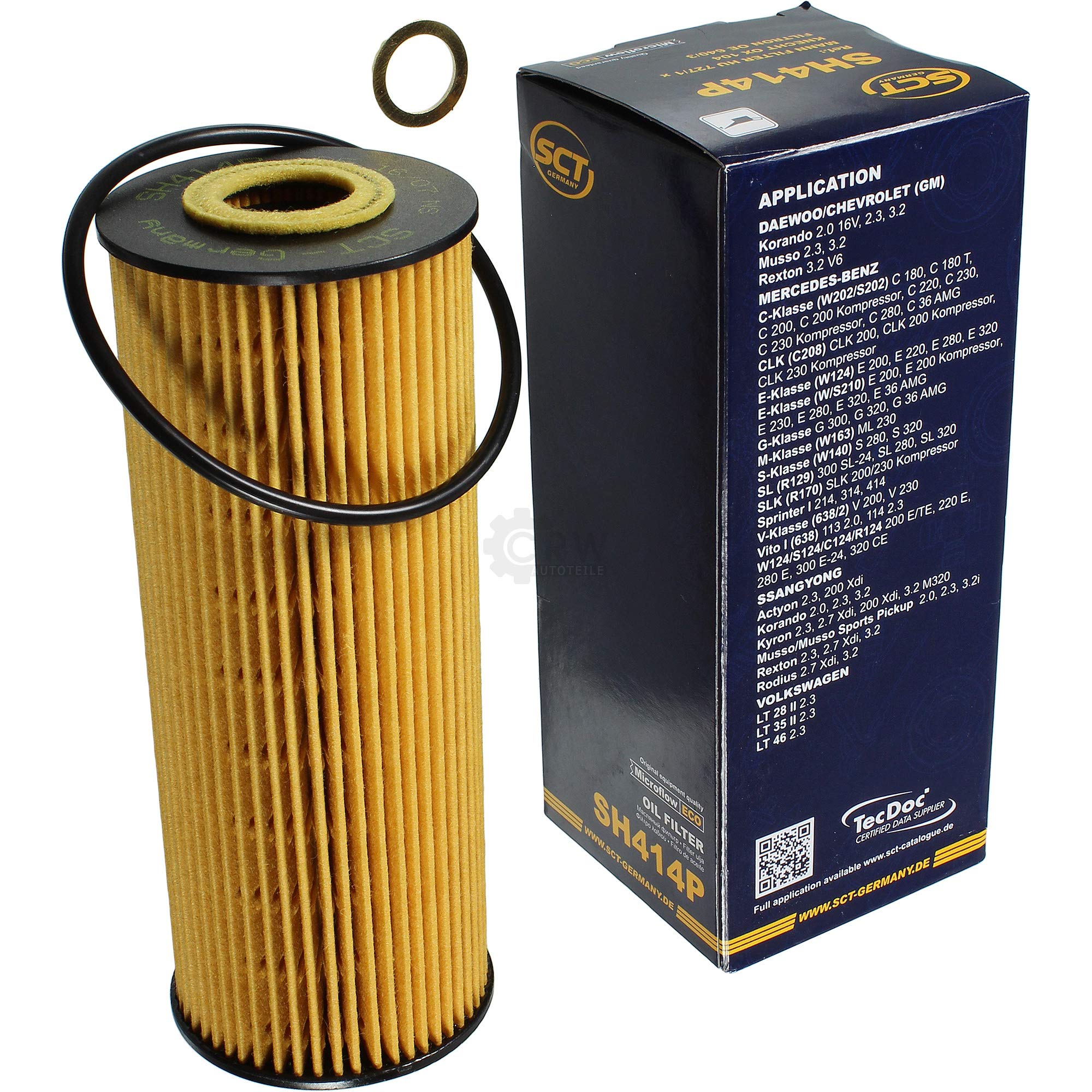 QR-Parts Set 85498471 SH 414 P 10 filtros de aceite SCT originales