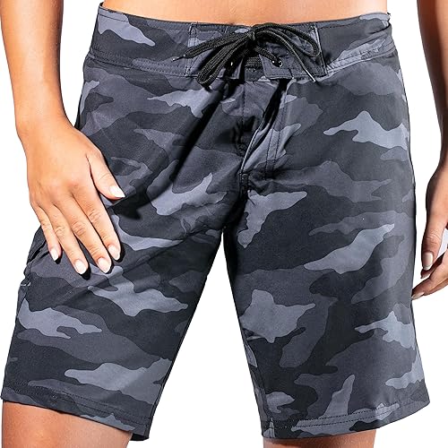 Kanu Surf Womens Marina Solid Stretch Boardshort (Reg & Plus Sizes)