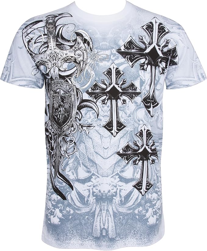 Sakkas Eagle,Sword and Chains Cotton Mens T-Shirt