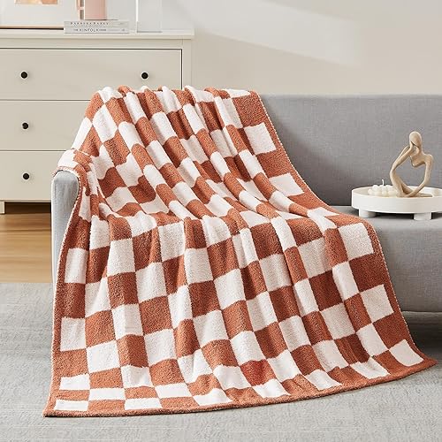 Vista 31 de WRENGONGE Manta a rayas, color gris pardo, suave, acogedora, mullida, cálida, para diván, sofá, silla, cama, viajes, ligera, 50 x 70 pulgadas, manta