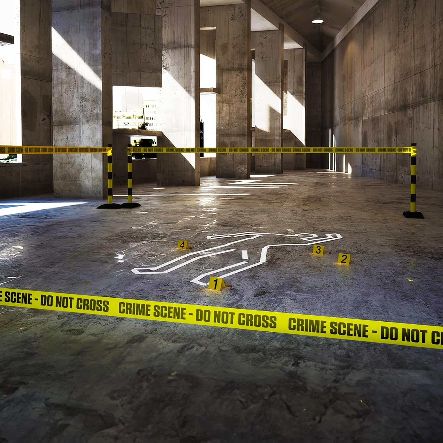 ATERET Crime Scene Do Not Cross Tape 3 Pack 3 inch x 1000 feet, Hazard Safety Tape, Construction Tape for Danger/Hazardous Area, Ideal Use for Halloween Decorations, Party, Work-Site