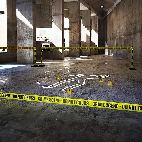 Miniatura 6 de Cinta de 3 pulgadas x 1000 pies, de seguridad, de peligro, con texto Crime Scene Do Not Cross, de construcción, para zonas peligrosas, para