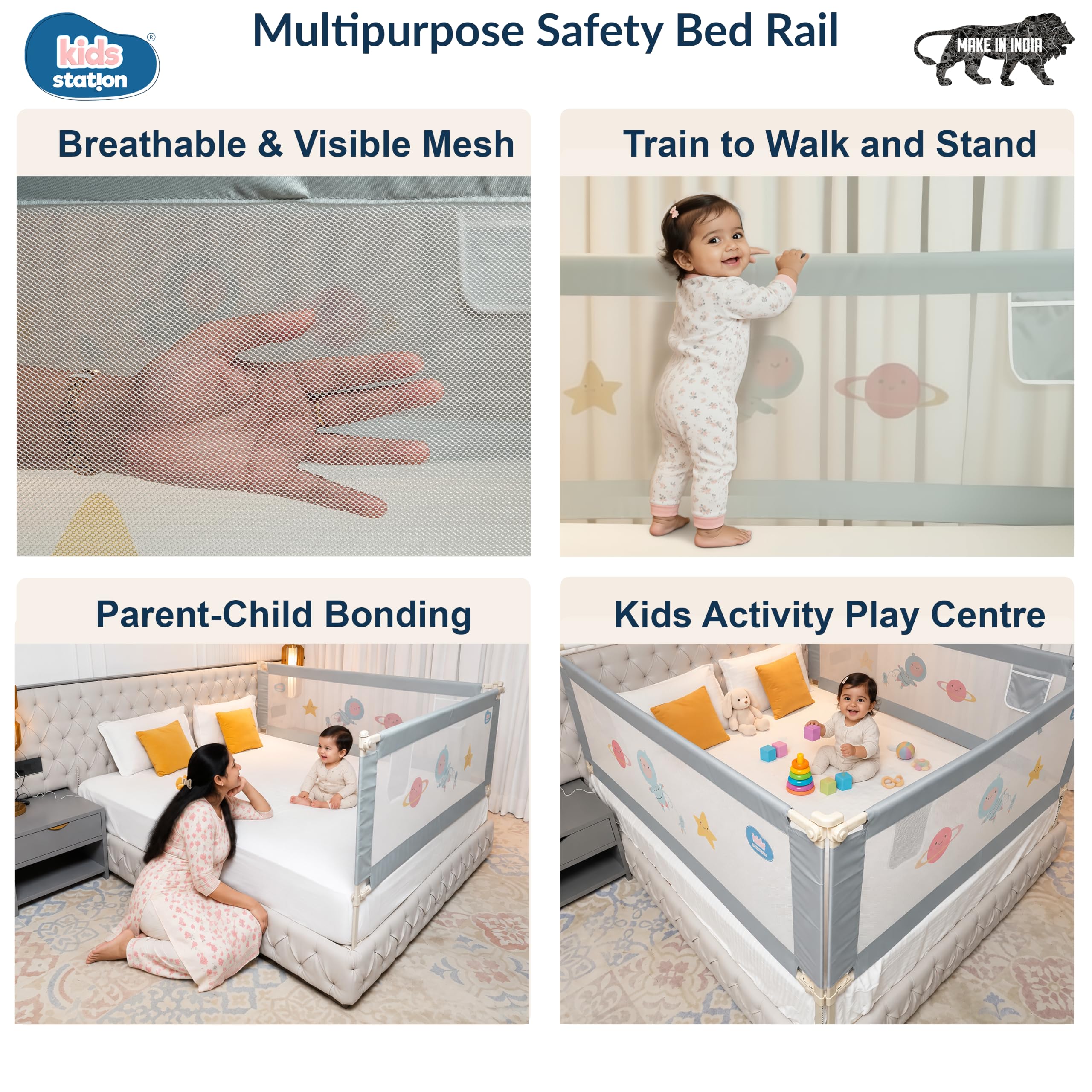 Kids Bed Rail Guard - Baby Safety Side Wall -8