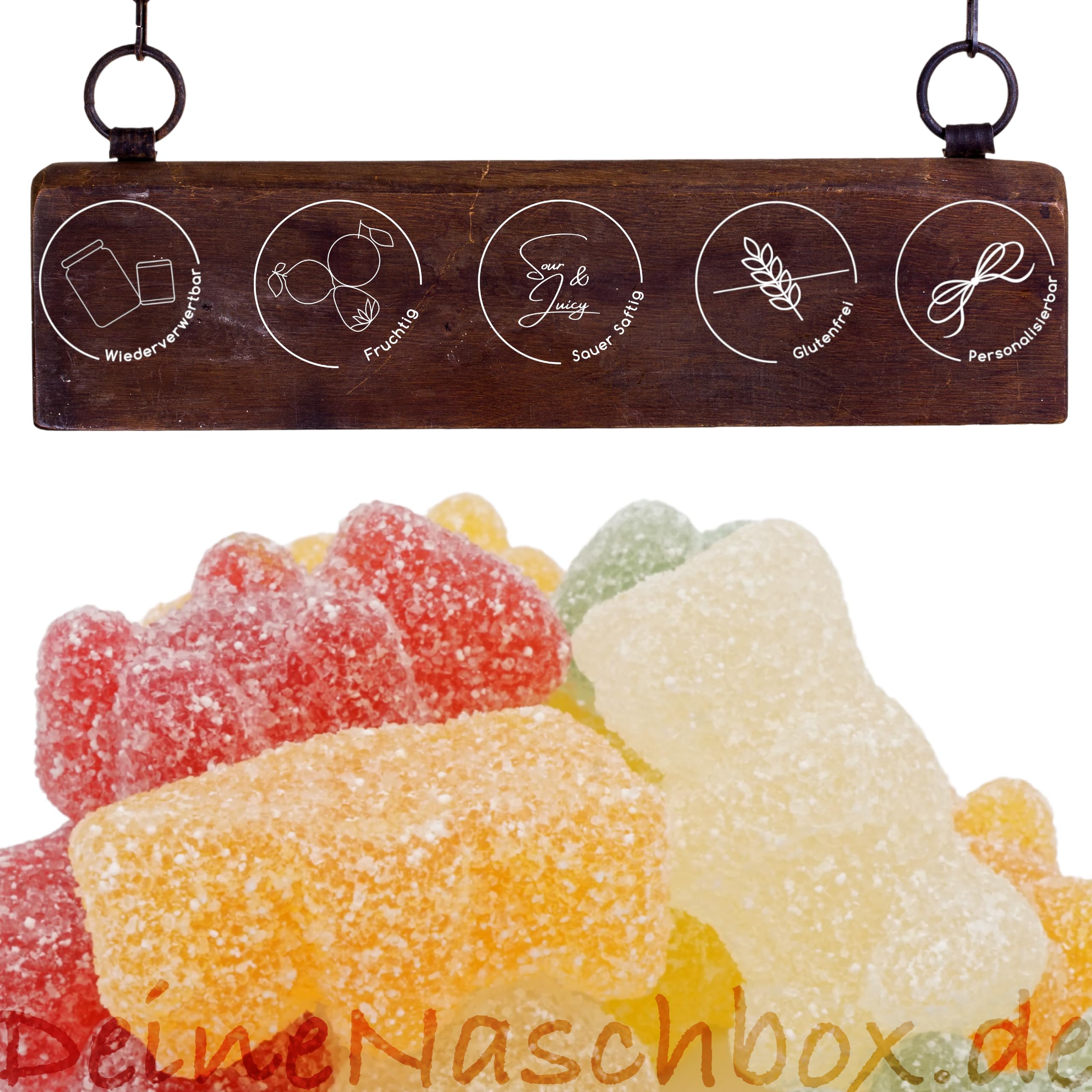 Deine Naschbox | Saure Fruchtgummi Bären | 3kg Mega Pot | XXL Großpackung für Party, Candybar & als Geschenk - Saftig prickelnder Naschspaß