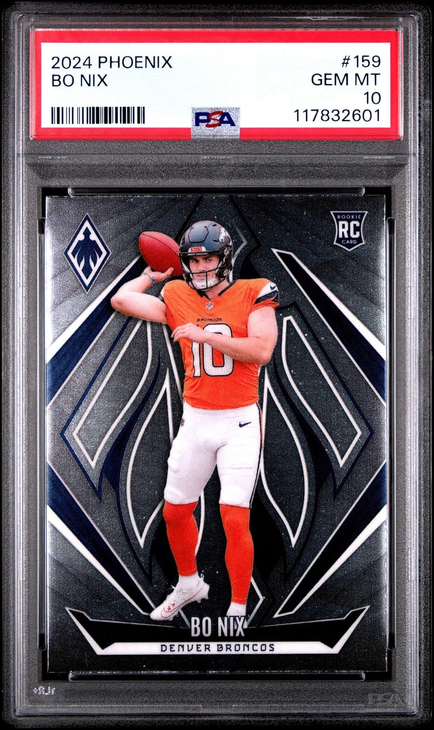 Graded 2024 Panini Phoenix Bo Nix #159 Rookie RC Football Card PSA 10 Gem Mint