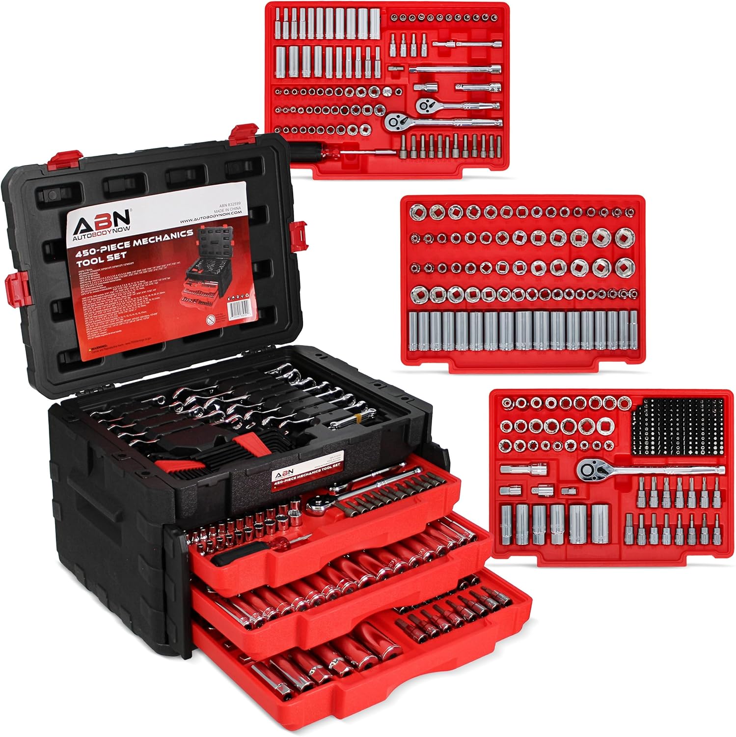ABN 450-Piece Mechanics Tool Socket Set