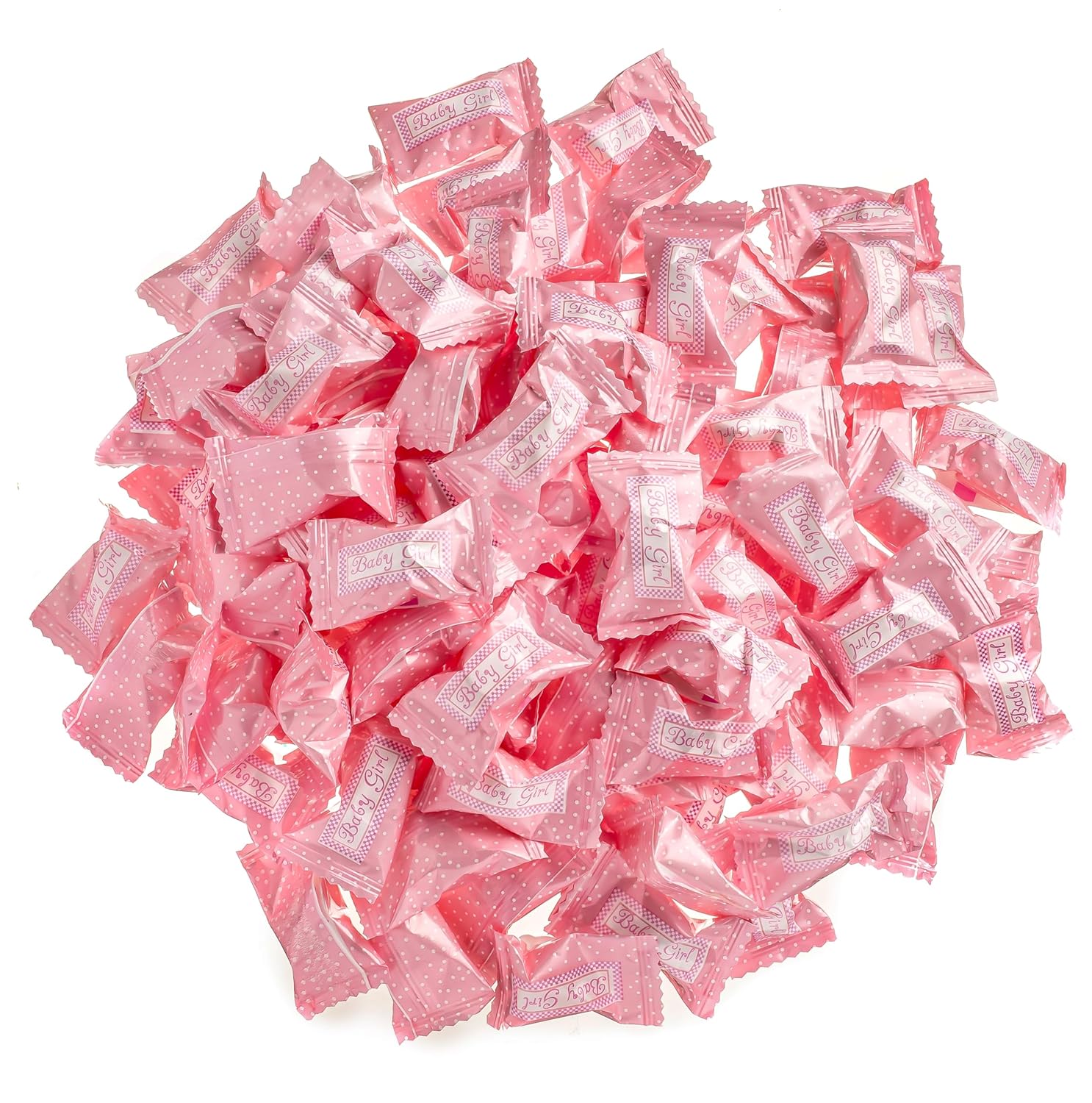 Candy Envy - Baby Girl Buttermints - 10 Bags Casepack with Approximately 100 Mint Per Bag - Baby Shower Favors