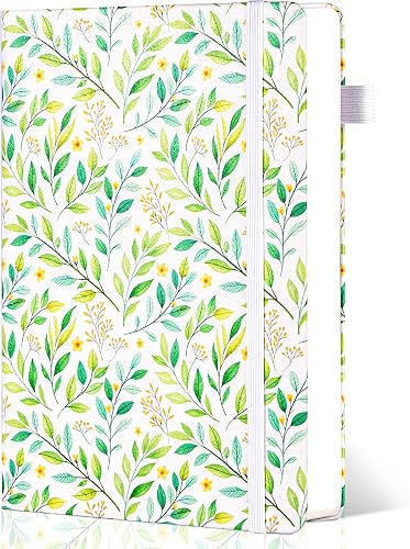 CAGIE Floral Lined Journal Notebook, 320 Pages, Hardcover, A5 Size