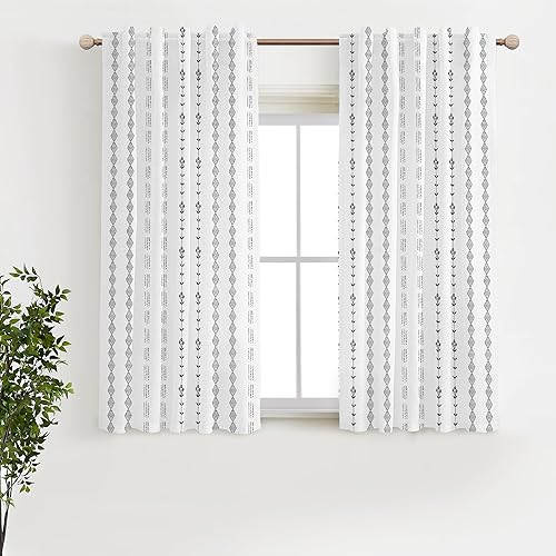 Miniatura 23 de Cortinas de lino semitraslúcidas para sala de estar de 84 pulgadas de largo, cortinas bohemias de estilo bohemio para ventana de dormitorio, Crema y