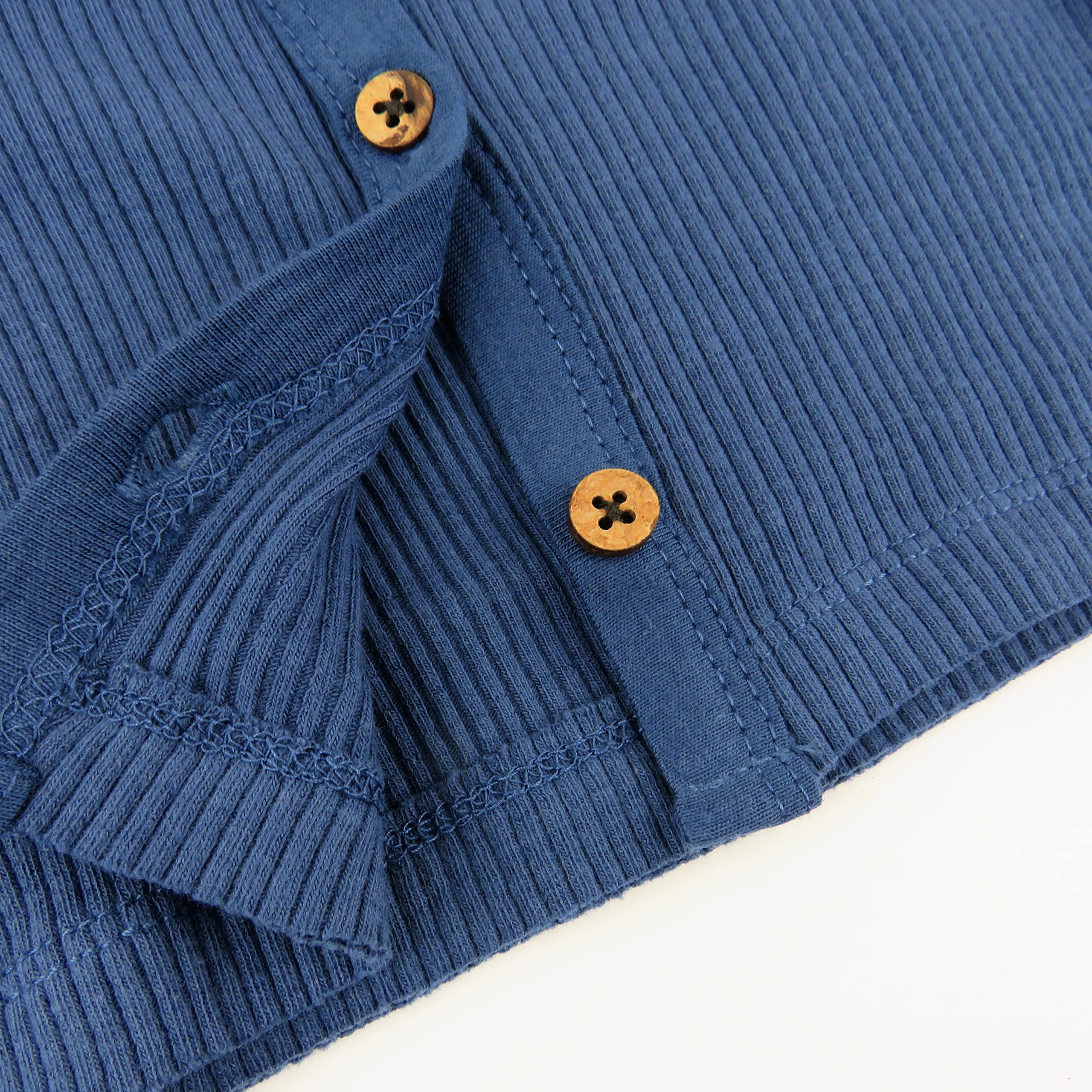 HonestBaby Conjuntos de ropa de moda de 100 % algodón orgánico para bebés, niñas pequeñas (LEGACY), tinte rosa y azul marino, 5T