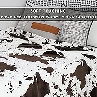 Vista 27 de Fleece Blanket King Size - Oversized Soft Plush Cow Print Throw, Full Size Blankets for Bed & Couch - Lightweight Cute Country Home Decor