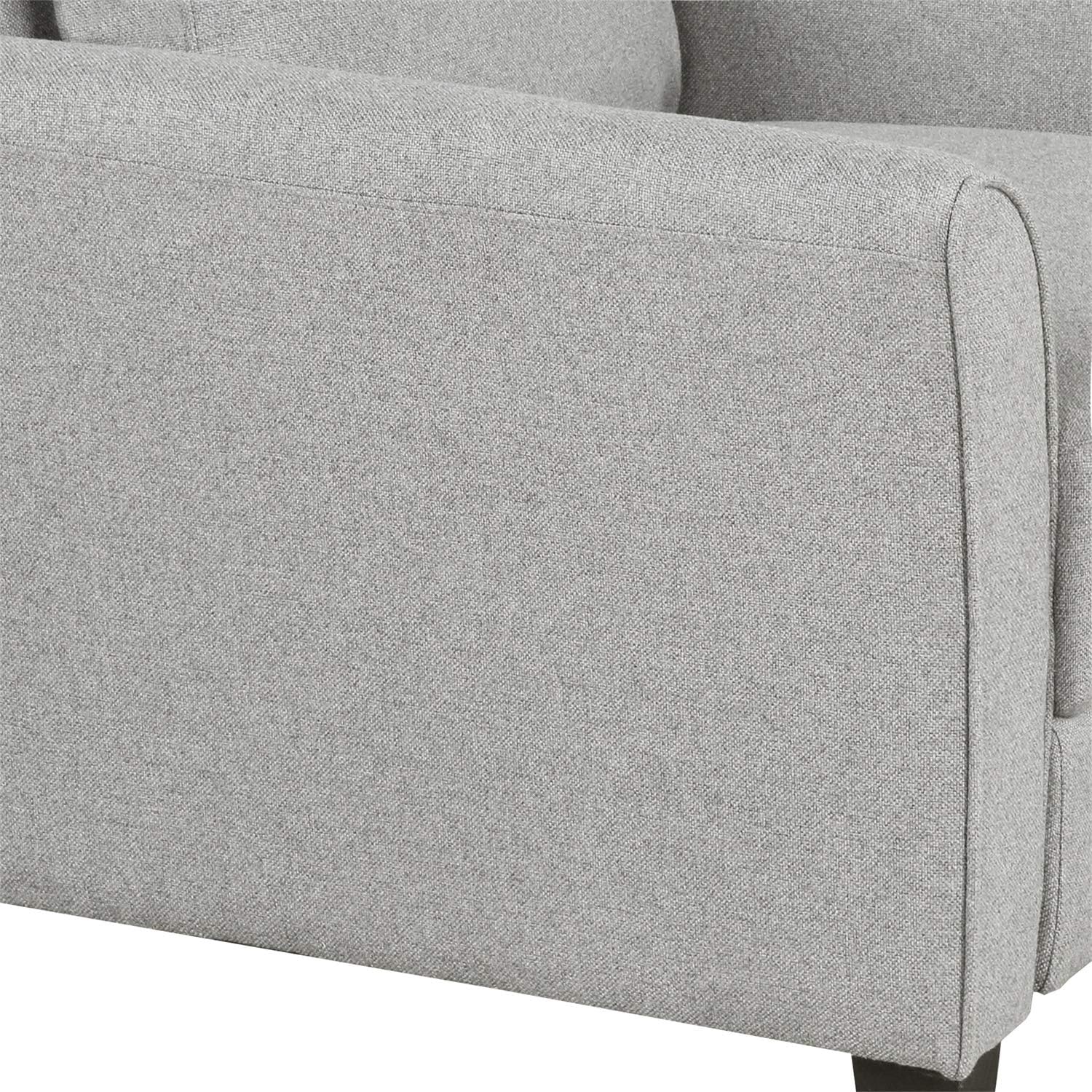 Merax Sofa Couch Single Seat Sofa with Armrest for Living Room Furniture (Single Seat, Light Gray)