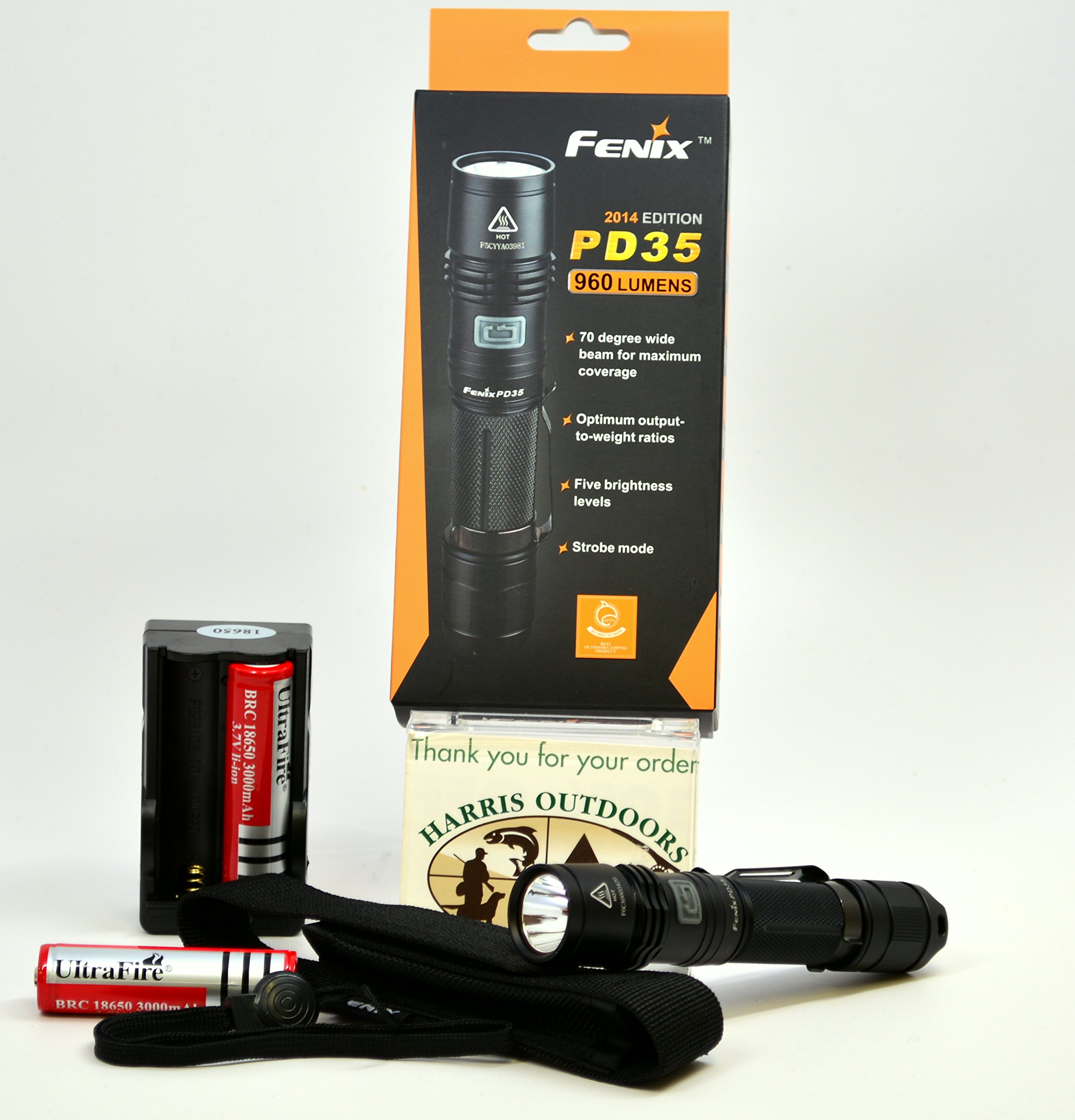 NEW Fenix PD35 960 LUMENS 2014 Edition FREE Rechargeable Batteries and Charger!