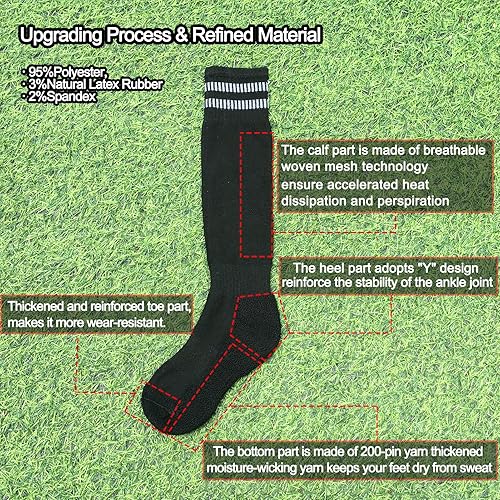 Miniatura 7 de Espinilleras de fútbol con calcetines para fútbol de 3, 4, 5 a 16 años de edad en adelante para niñas y niños pequeños