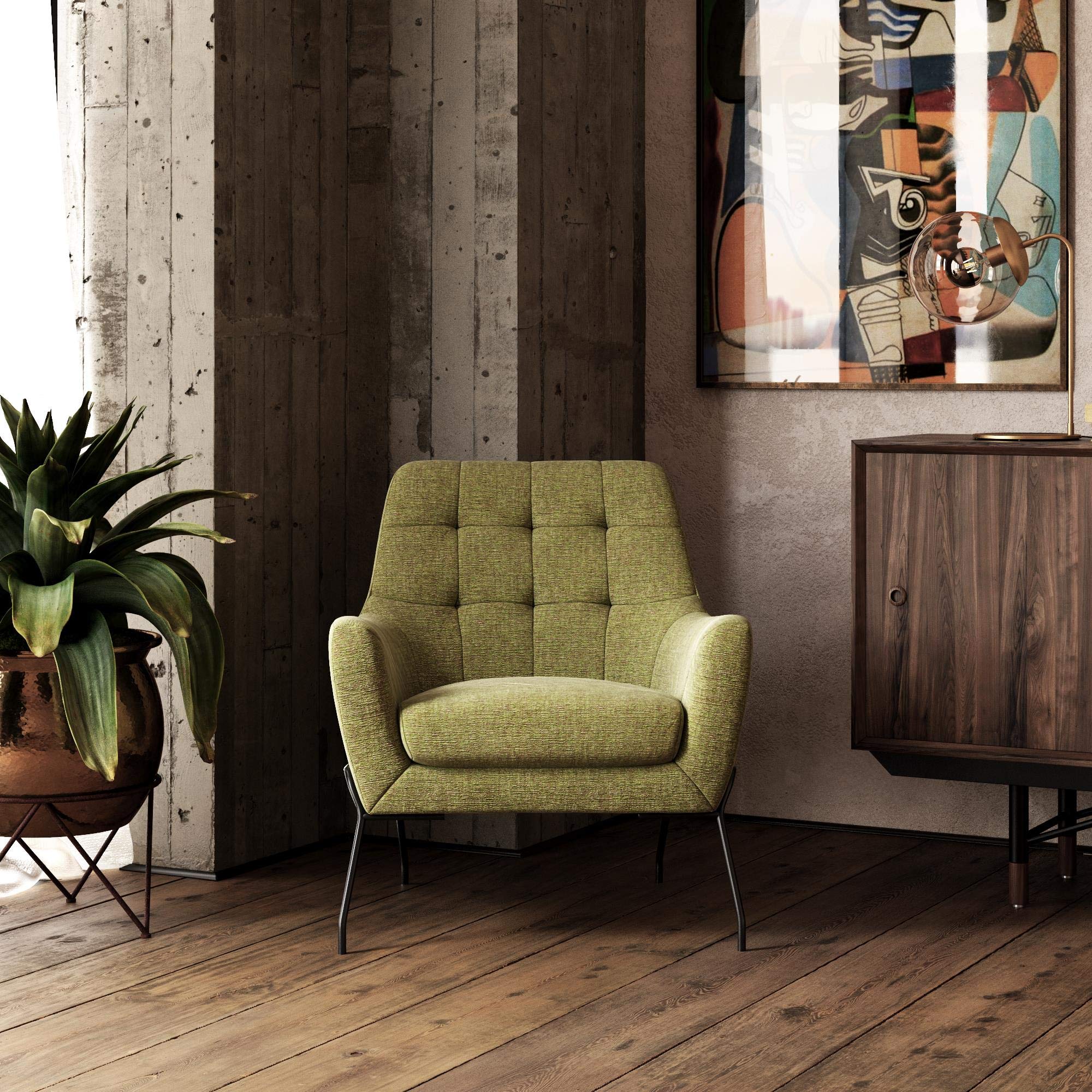 DHP Furniture Brayden Upholstered Accent Chair Green