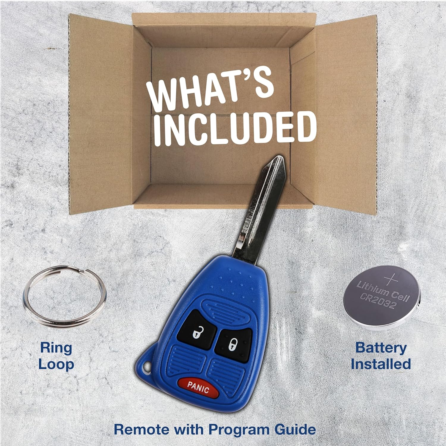 KeylessOption Key Fob for 2004 2005 2006 2007 2008 2009 2010 2011 2012 2013 2014 2015 2016 2017 Chrysler 300 Dodge Charger Jeep Cherokee Remote, 3-Button OHT692427AA, Programming Guide Included - Image 2