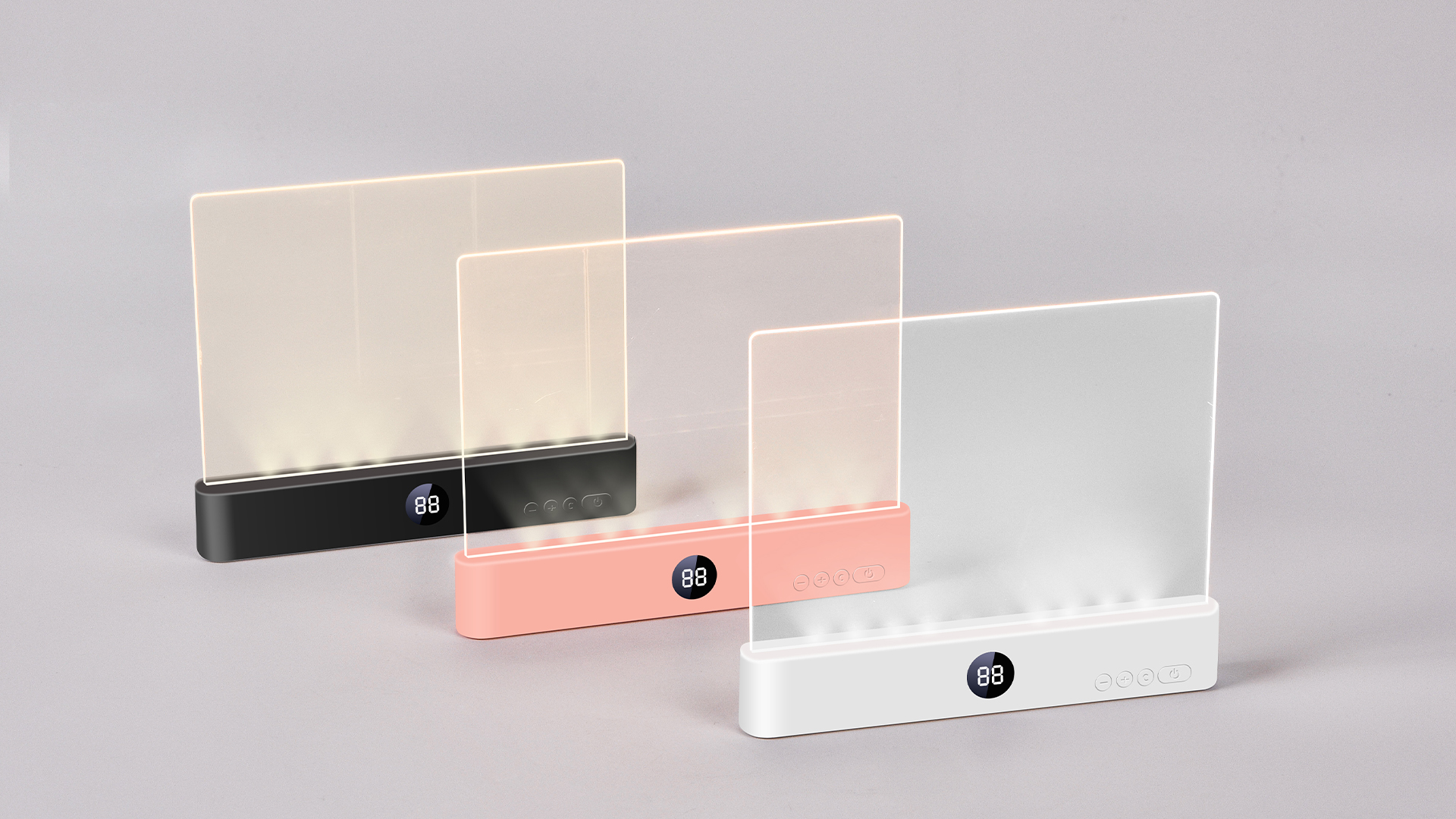 Image of Book Light, Rechargeable Clear LED Flat Reading Light with 3 Colors & Timer, Dimmable Panel Plate Lamp Book Full Page Light for Reading in Bed at Night, Funny Gifts for Readers Kids Women Men (White)