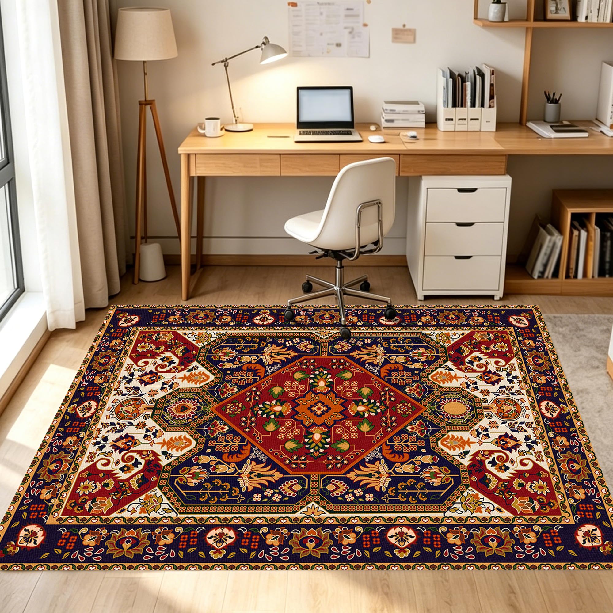 120 x 160 cm Heavy Duty Office Chair Mats, Tapis de Sol Salle de Jeu Antidérapant, Tapis pour Fauteuil a Roulette, Tapis de Chaise d'ordinateur Office Carpet Protector Chair Mat
