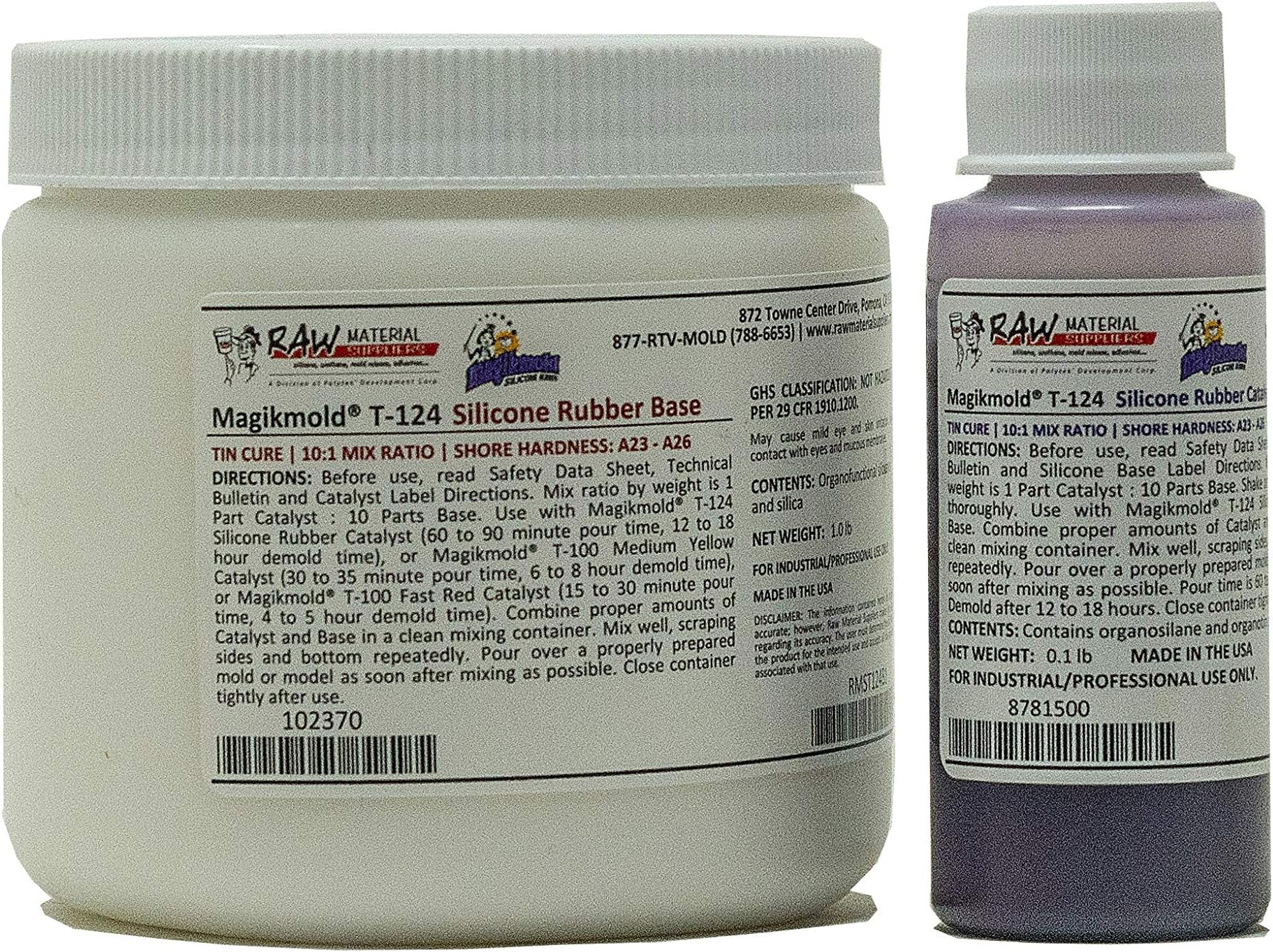 Magikmold T-124 Tin Cure Silicone - 1.1 lb Kit - Standard Purple Catalyst