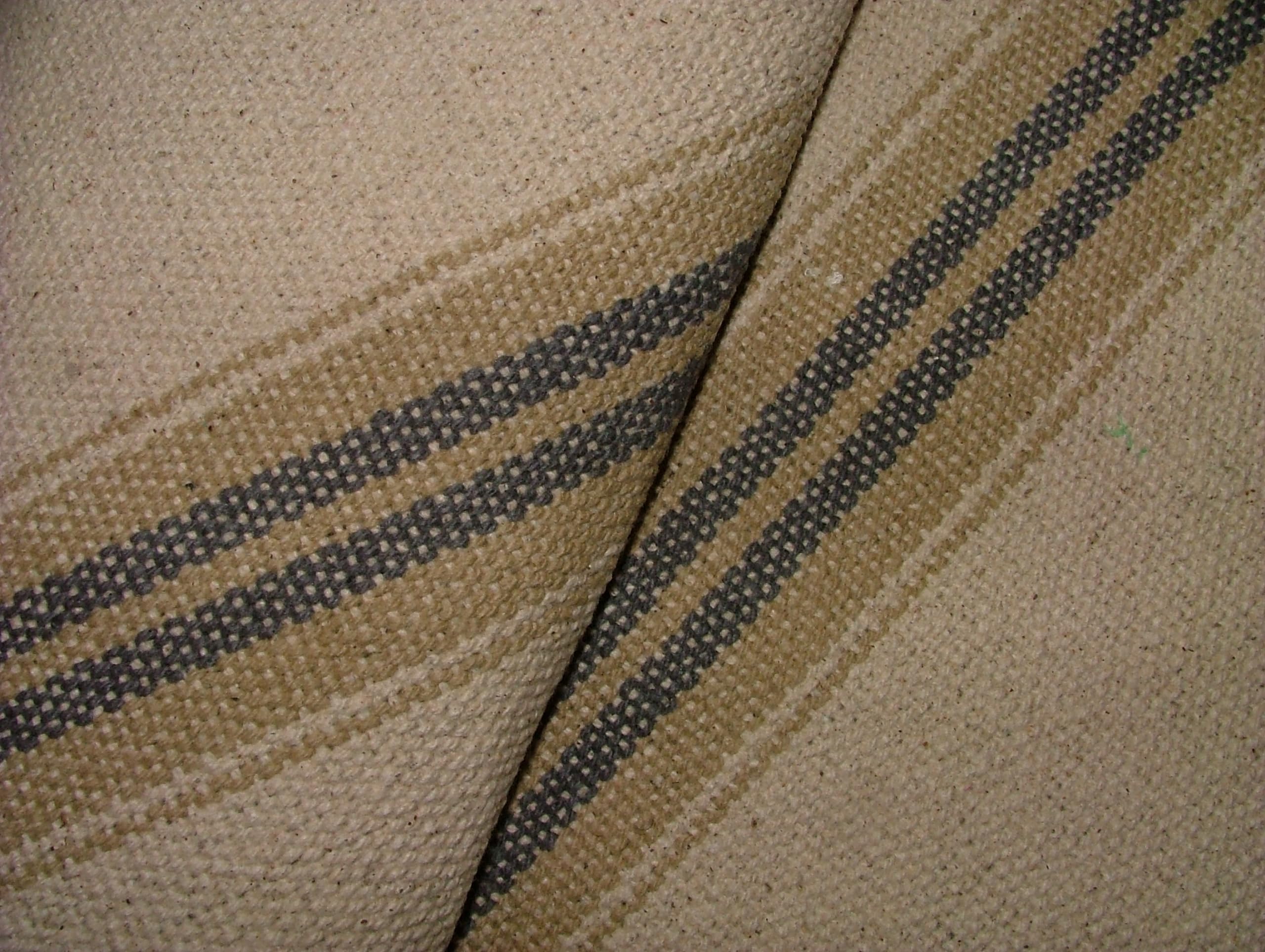 French Grain Sack 100% Cotton Linen Look Curtain Upholstery Cushion Craft Fabric - Blue Grey - Per Full Metre