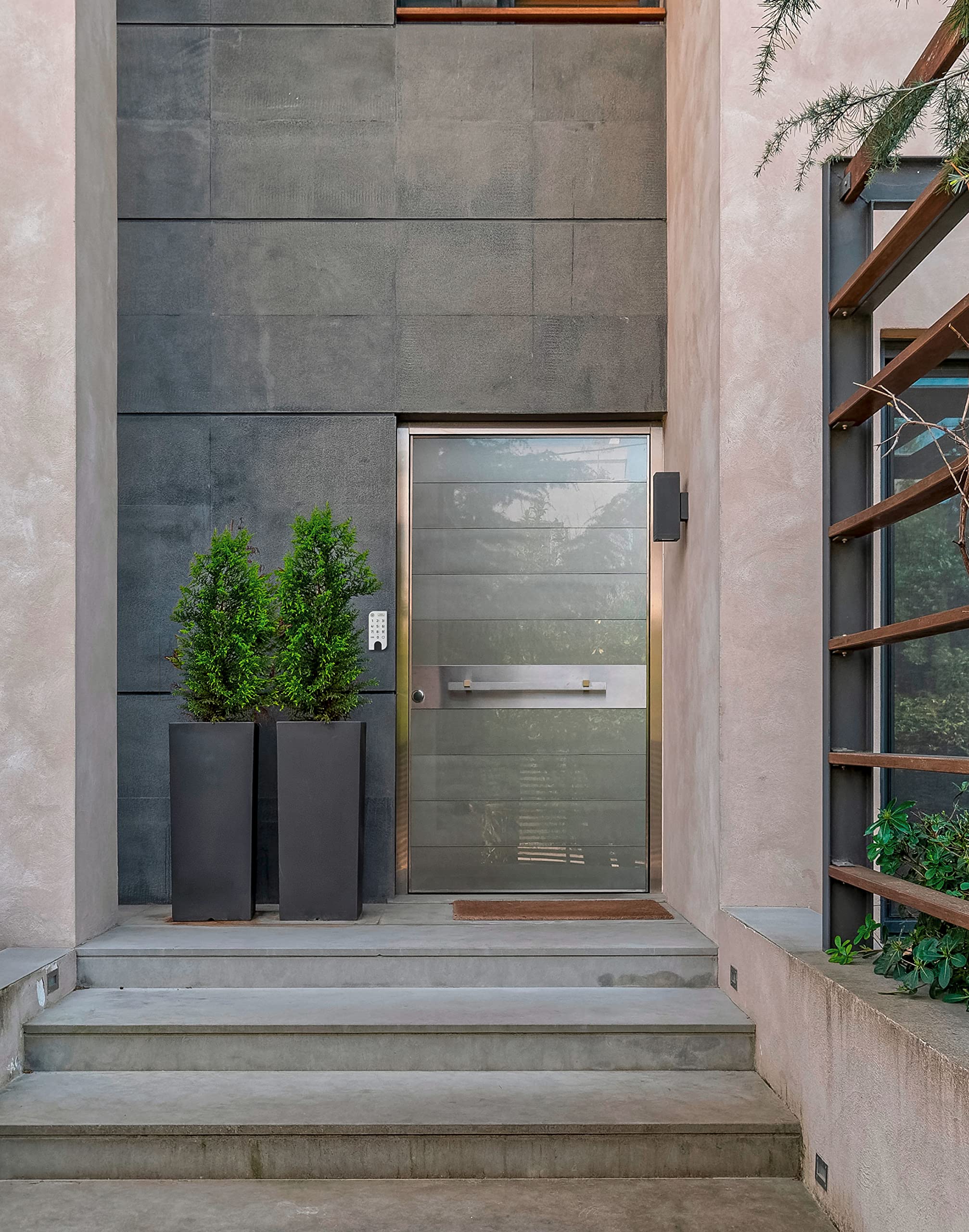 BURG-WÄCHTER Serratura Elettronica, Cilindro e Tastiera, Apertura con App, Codice PIN o Chiave con Telecomando, ENTRYeasy 7601 PIN, Nero/Acciaio, Tastiera