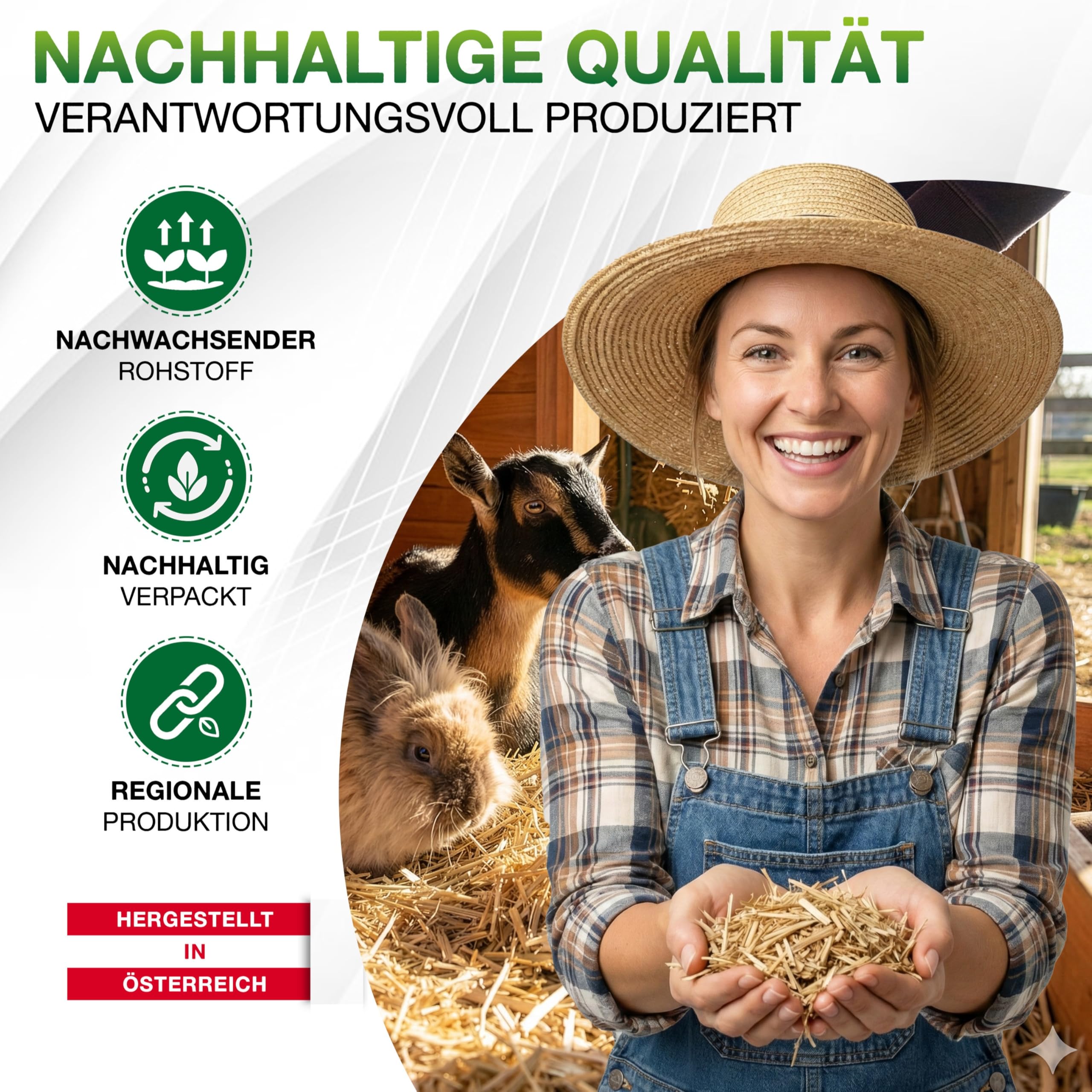 Kleintier-Einstreu Häckselgut Häcksel aus Miscanthus/Elefantengras für Hasen Kaninchen Maus Vogel Meerschweinchen - Kleintierstreu / Hamsterstreu statt Stroh- u. Hobelspäne für Käfig & Stall (2x 170l)