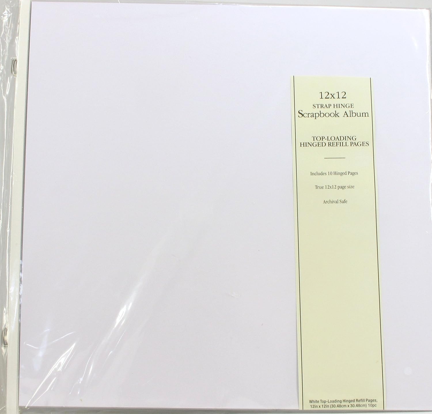 12 x 12 Scrapbook Strap Hinge TopLoading Refill Pages Arts, Crafts & Sewing
