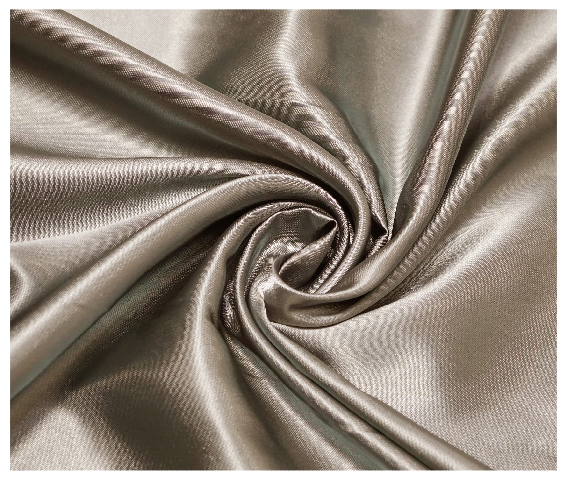 Thefabrictrade Beige Silky Satin Polyester Fabric For Dressmaking Wedding Crafts Quilting Sewing 150Cm Wide (100 X 150Cm / 39" X 60", )