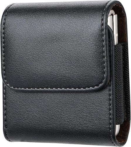 Funda para teléfono con tapa, diseño de funda con clip para cinturón, cierre magnético, piel sintética, elástica, para TCL Flip 4/3, TCL Flip Pro,